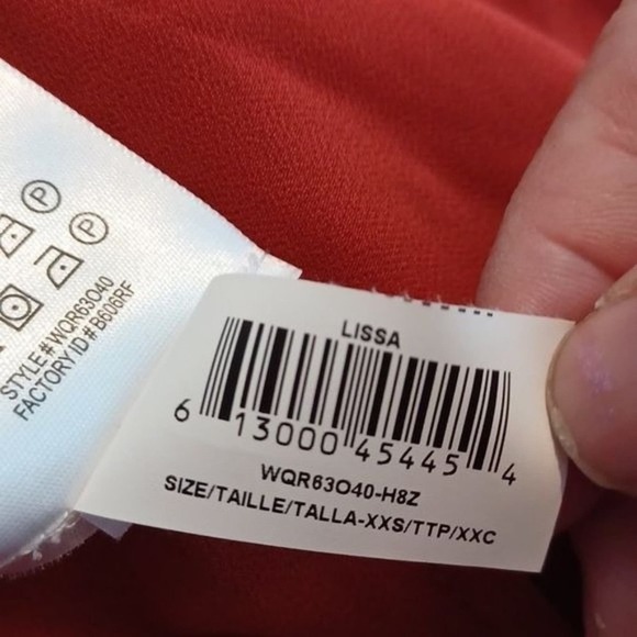 Bcbgmaxazria XXSLissa Asymmetrical Slip Dress Burnt Orange - Picture 4 of 7